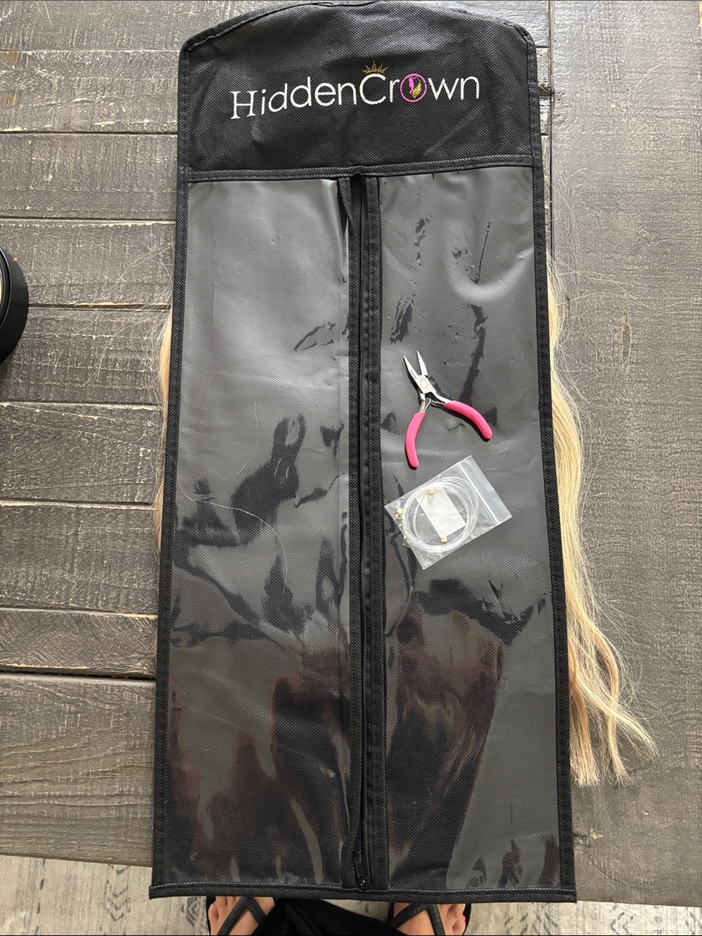 18 inch Blonde Beach Wave HALO Hair Extension - Natural Blonde - Picture 4 of 4
